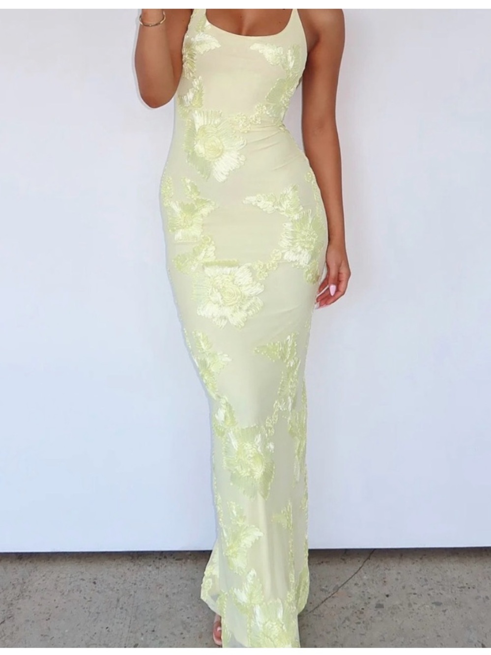 NWT ✨ White Fox Boutique Summer Ready Maxi Dress LEMON Size Small